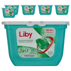 Liby 立白 濃縮除菌倍淨洗衣凝膠球, 99.999%除菌率 72小時長效抑菌 416g (52顆) 日曜清香, 6盒