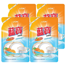 藍寶 洗碗精補充包, 清爽柑橘香, 去除魚肉腥味, 800g, 4包