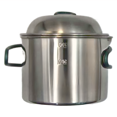 WEN LIANG 文樑 小鍋具 附收納袋 耐酸鹼 使用316不鏽鋼, 銀色, 1個