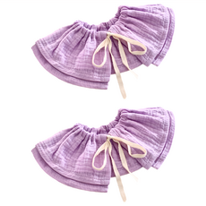 純棉紗布口水巾, 紫色, 2條