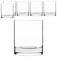 Luigi Bormioli 無鉛水晶直筒威士忌杯 320ml Set 6個 義大利製, 高94mm