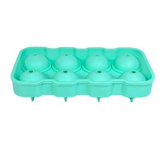 FANCY LIFE 造型矽膠冰格 D 圓球8格, 1個, 薄荷綠