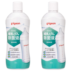 pigeon 貝親 嬰兒奶瓶消毒液, 1L, 2瓶