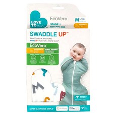 SwaddleUp Stage1 環生纖基本款睡袋 M號 - 5-8.5 kg, 字母, 1個