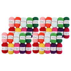 mamaknit 10色彩虹菜瓜布編織線, 紅色+橘色+黃色+綠色+紫色+淺綠色+淺薄荷綠色+淺粉色+粉色+酒紅色, 4組