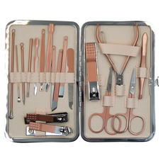 全方位修指甲 19件組, 不鏽鋼 + 皮革, 223g, 2024年10月製造, 1組