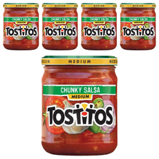 TOSTITOS 莎莎醬，中等辣度, 439.4g, 5罐
