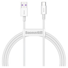 Baseus 倍思 優勝系列 Type-C 快充數據線 USB to Type-C 66W 480Mbps, 2m, 白色, 1條