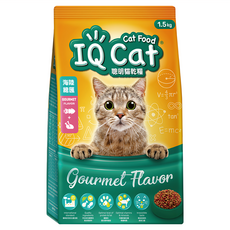 IQ Cat 聰明貓 成貓用 乾糧, 海陸總匯口味, 1.5kg, 1袋