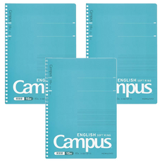 KOKUYO 國譽 Campus 軟線圈英文練習本 B5 15行, SU-S810F15, 3本
