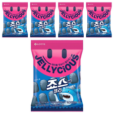 LOTTE 樂天 Jellycious 鯊魚造型軟糖, 70g, 5包