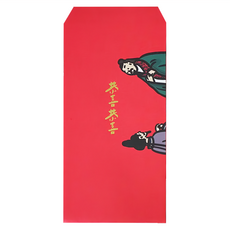 恭喜恭喜手工燙金紅包袋 台灣製造 120磅紙材 90x180mm, 3個