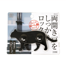 SMILE KIDS 貓咪造型安全鎖,兒童安全防護, 地震防護, 黑色, 1個