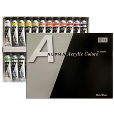 알파 실버레벨 아크릴물감 20ml, 24색