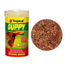 Tropical 孔雀魚增豔薄片，含天然海鹽和螺旋藻, 100ml, 1罐