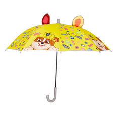 KiKimmy paw patrol 汪汪隊立大功 兒童造型雨傘 可愛卡通傘面 彎勾握把設計 圓潤傘珠設計, 小礫 黃色, 1支, 80x60cm