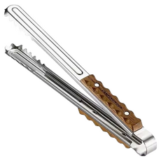 Campingmoon 柯曼 不鏽鋼燒烤夾 MS-40, 銀色, 1支