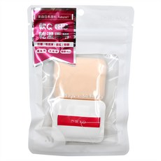 MEKO 白玉麻糬粉撲 2入 Set 極厚1.5CM 乾濕兩用, 方形, 1包