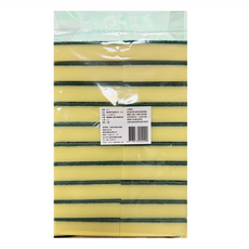 HIKARI 日光生活 餐廚專用海綿菜瓜布 綠色+黃色 20個/組, 雙面清潔, 廚房清潔好幫手, 1組