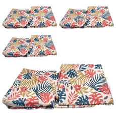 拉鍊包覆防潑水收納袋 140L 150g, 粉葉子, 4個