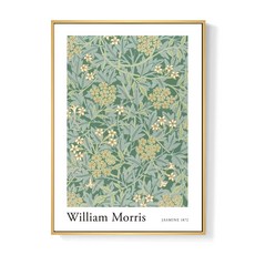 Boluo 菠蘿選畫所 William Morris 茉莉花 掛畫, 木色框