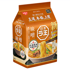 NISSIN 日清 麵王 味噌風味, 北海道產米麴味噌使用，3食入, 3包
