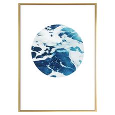 圈海 NS 裝飾畫 PS選用樹脂框+油畫布+松木內框, 金色