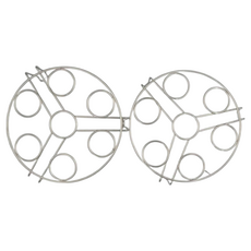 304不鏽鋼蒸架 上層17.5 x 7.5 x 4cm 128g + 下層17.5 x 5.5 x 4cm 120g, 17.5cm, 1組