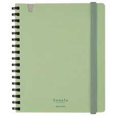 KOKUYO 國譽 Sooofa軟線圈筆記本 方格 A6, 1本, 綠色
