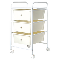 Polar Star 桃源戶外 三層收納抽屜車, 33x36.5x63cm, 鐵/聚丙烯(PP), 白色