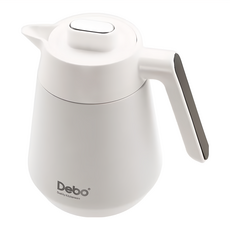 Debo 德鉑廚具 316不鏽鋼真空保溫壼, 白色, 1.2L, 1個