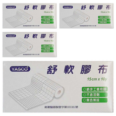 YASCO 昭惠 舒軟膠布 94100 15cm, 10片, 4盒