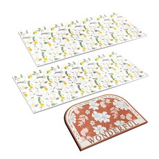 寢室安居 買2送1軟式珪藻土廚房地墊3件組, 法式浪漫, 1組