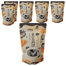 良食草堂 黑芝麻糕 200g (獨立包裝 傳統糕點 台灣零食), 6袋