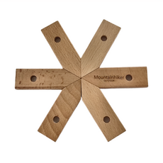 MOUNTAINHIKER 山之客 星十字鍋貼, 原木色, 1個
