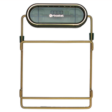 FAmILyLIFE 生活 立式折疊無痕廚餘瀝水濾網架 + 50入濾網 網架16.5 x 5.6 x 21.5cm 濾網15 x 15 x 2cm, 綠色, 1組