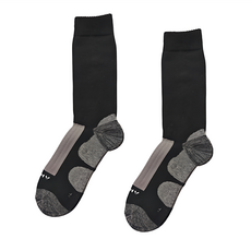 Amiss 機能感 美麗諾羊毛襪 加厚全毛巾款, 黑色, 1雙