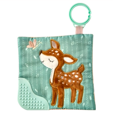 Mary Meyer 蜜兒 多功能固齒沙沙紙 - 梅花小鹿，附拉環，含沙沙紙，轉角固齒器，不含BPA, 單件, 1入