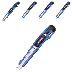 SDI 手牌 精美自動鎖定型小美工刀 0413C 8 x 0.9cm, 顏色隨機, 6支