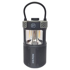 NOWGO 樂果 F1 露營燈藍牙喇叭 360°環繞音效 2600mAh電池, 黑色