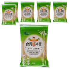 YASASHII 優 台灣紅冰糖 600g, 100% 甘蔗原糖, 無色素, 6包