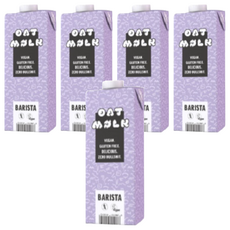 MOELK 德國 咖啡大師無糖燕麥奶, 原廠獨家配方添加天然椰子油, 無麩質無大豆無堅果, 低卡, 1L, 5瓶