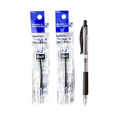 Double A 極順中性筆 0.5mm 黑色 鋼珠筆頭設計, 1組