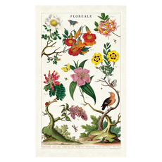 CAVALLINI&CO 茶巾, Vintage Tea Towel, 100%天然棉, 80x47cm, 鳥與花, 1個