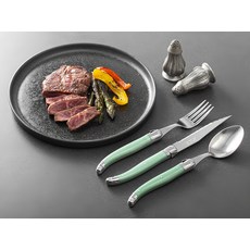 JEAN NERON 拉吉爾 Jangneron 餐具組, 綠色, 湯匙 + 叉子 + 餐刀, 3個