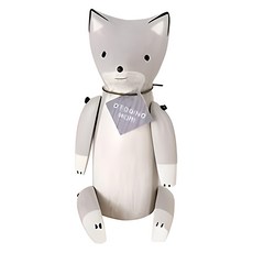 T-LAB童話森林 小狐狸 木質玩偶 可愛動物造型 居家擺飾 兒童玩具, WDCV10FOXMN, 1個