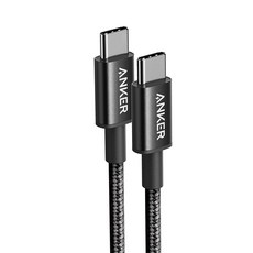 ANKER 編織充電線 Type-C 100W A8756, 黑色, 90cm, 1條