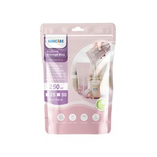 SUMCARE 母乳冷凍袋 250ml, 50入, 層壓膠膜耐凍不易破, 附記錄標籤, 特殊防漏設計, 食品級材質, 1袋