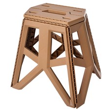 Truly House 免安裝輕便高承重 六角加厚折疊凳 加高款, 卡其色, 1個