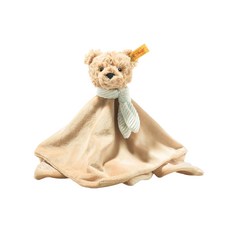 Steiff 金耳釦泰迪熊嬰幼兒巾 - 柔軟舒適玩偶 Jimmy泰迪熊安撫巾, 長絨毛製品, 26厘米, Jimmy Teddy bear comforter, 1條